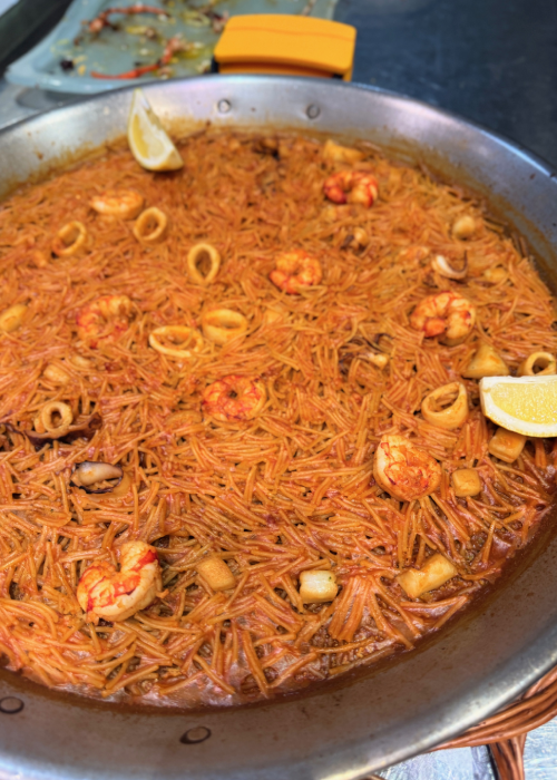 Menú Restaurante Maluquer Quattro con fideuá de marisco en Valencia